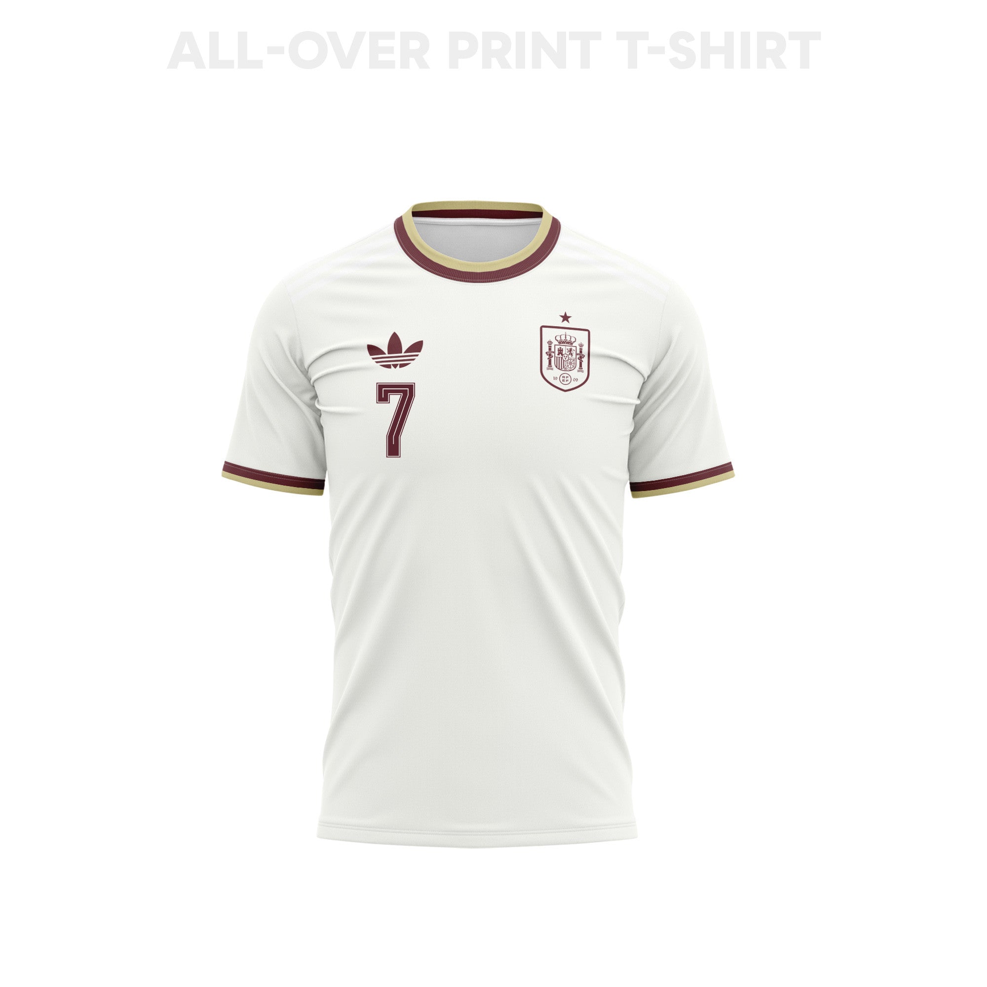 Álvaro Morata 7 Youth Spain 2026 Away 3D T-shirt Fully Printed – White