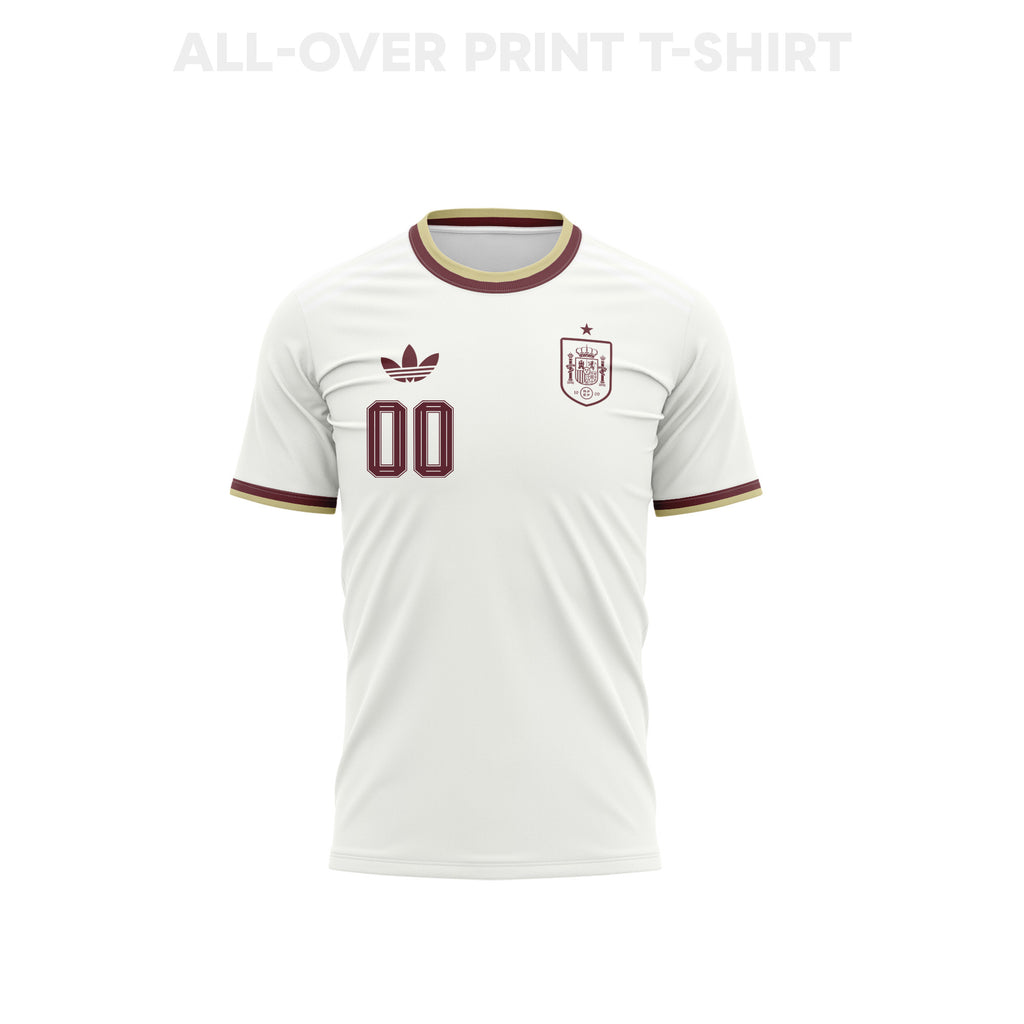 Spain 2026 Youth Away 3D T-shirt Fully Printed – Personalized – White