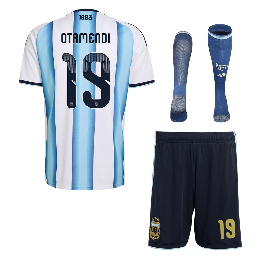 Nicolás Otamendi 19 Argentina 2026 Home Men Kit Set – White