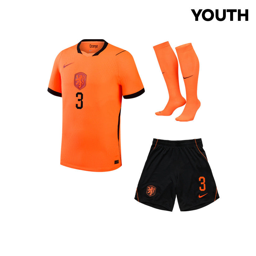 Matthijs de Ligt 3 Netherlands 2026 YOUTH Home Kit Set – Orange