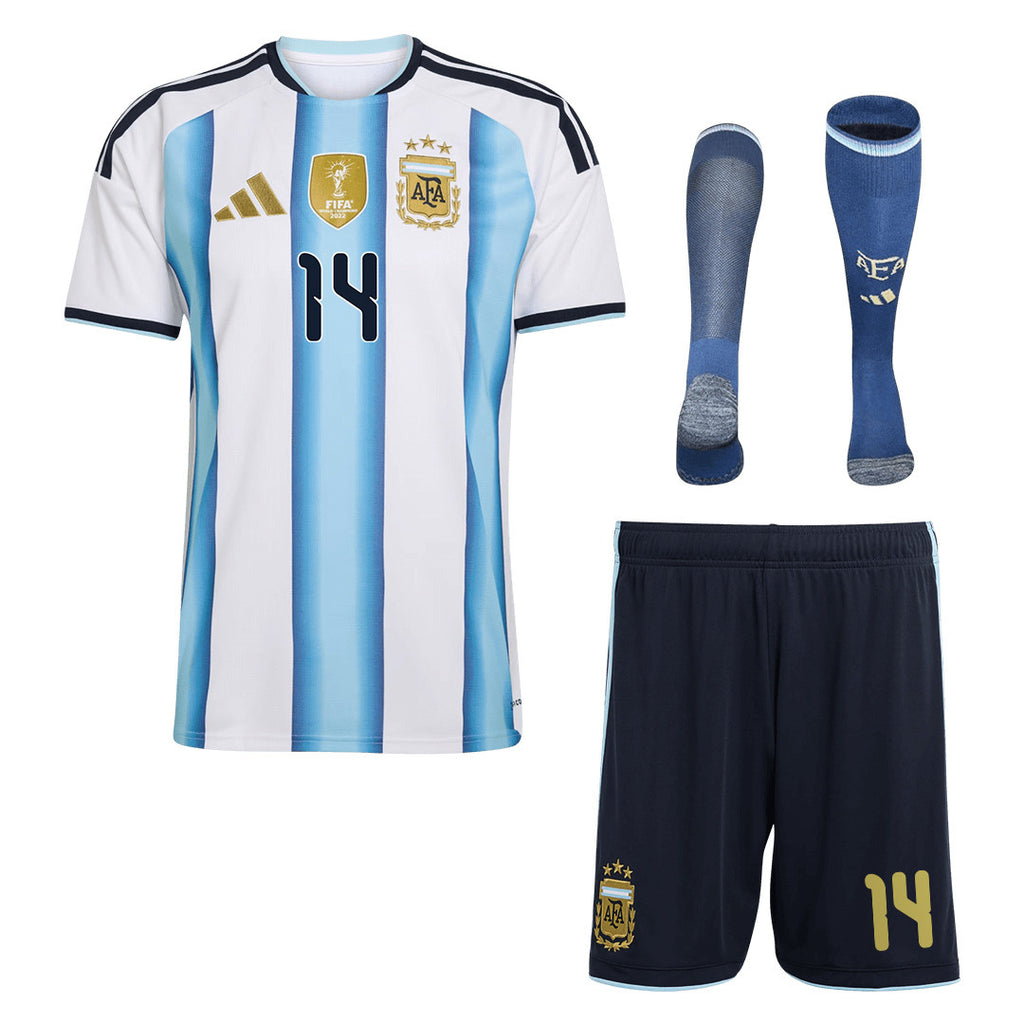 Exequiel Palacios 14 Argentina 2026 Home Men Kit Set – White