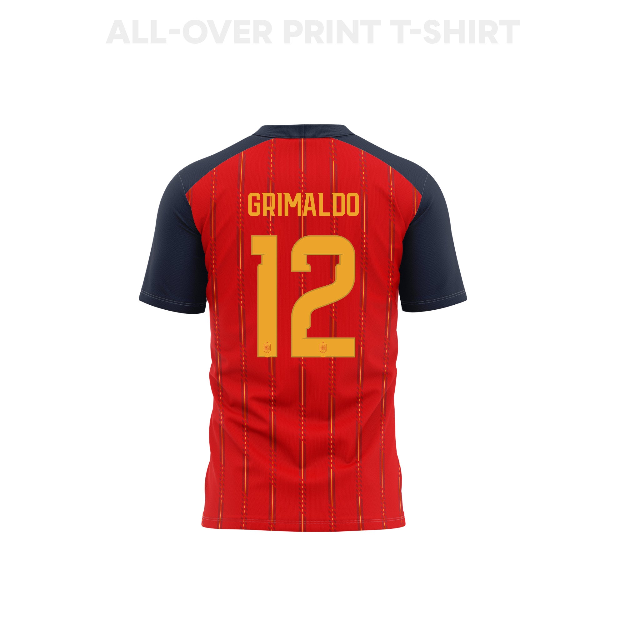 Álex Grimaldo 12 Youth Spain 2026 Home 3D T-shirt Fully Printed – Red