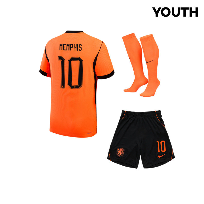Memphis Depay 10 Netherlands 2026 YOUTH Home Kit Set – Orange