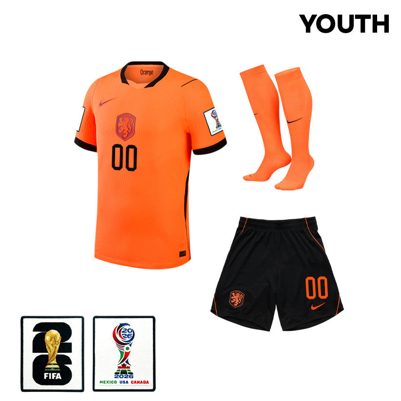 Netherlands 2026 YOUTH Home Kit Set - Personalized - Orange