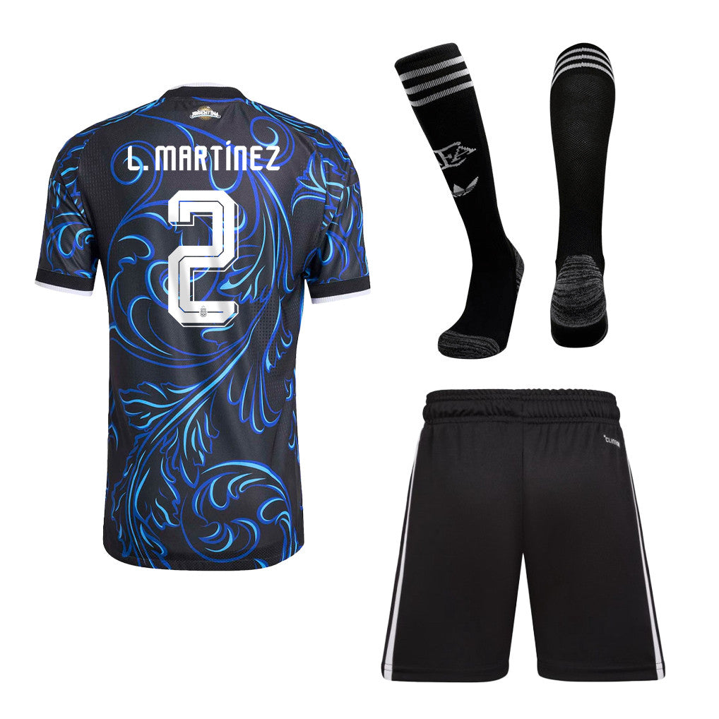 Lucas Martínez Quarta 2 Argentina 2026 Away Men Kit Set – Black