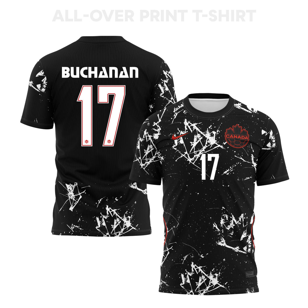 Kadeisha Buchanan 17 Canada 2026 Away 3D T-Shirt Fully Printed – Unisex, Black