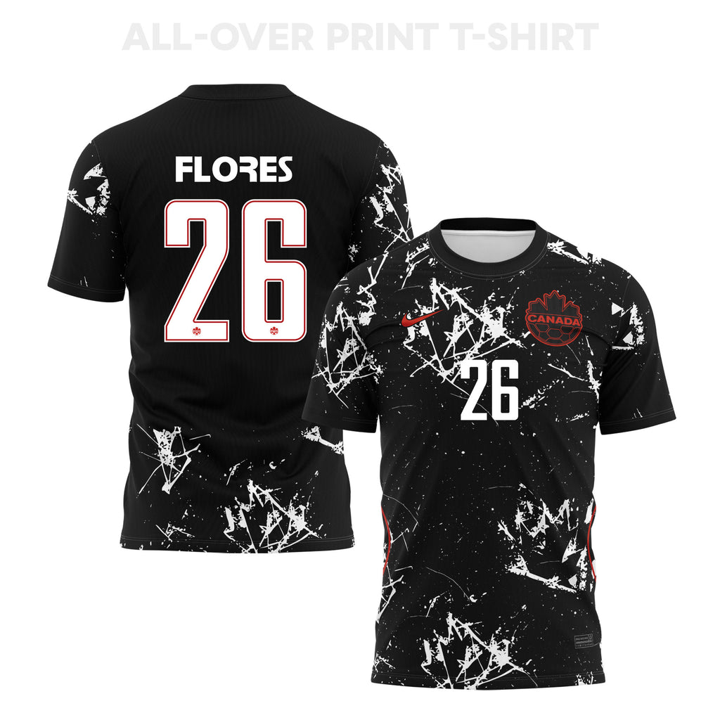 Marcelo Flores 26 Canada 2026 Away 3D T-Shirt Fully Printed – Unisex, Black