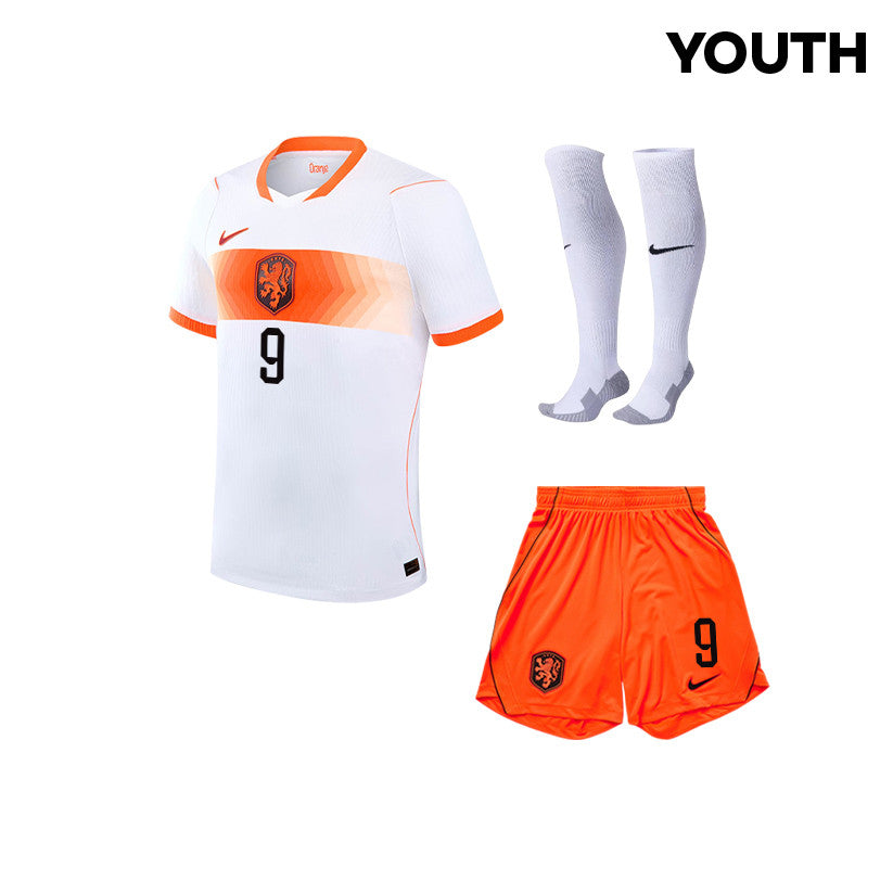 Emmanuel Emegha 9 Netherlands 2026 YOUTH Away Kit Set – White