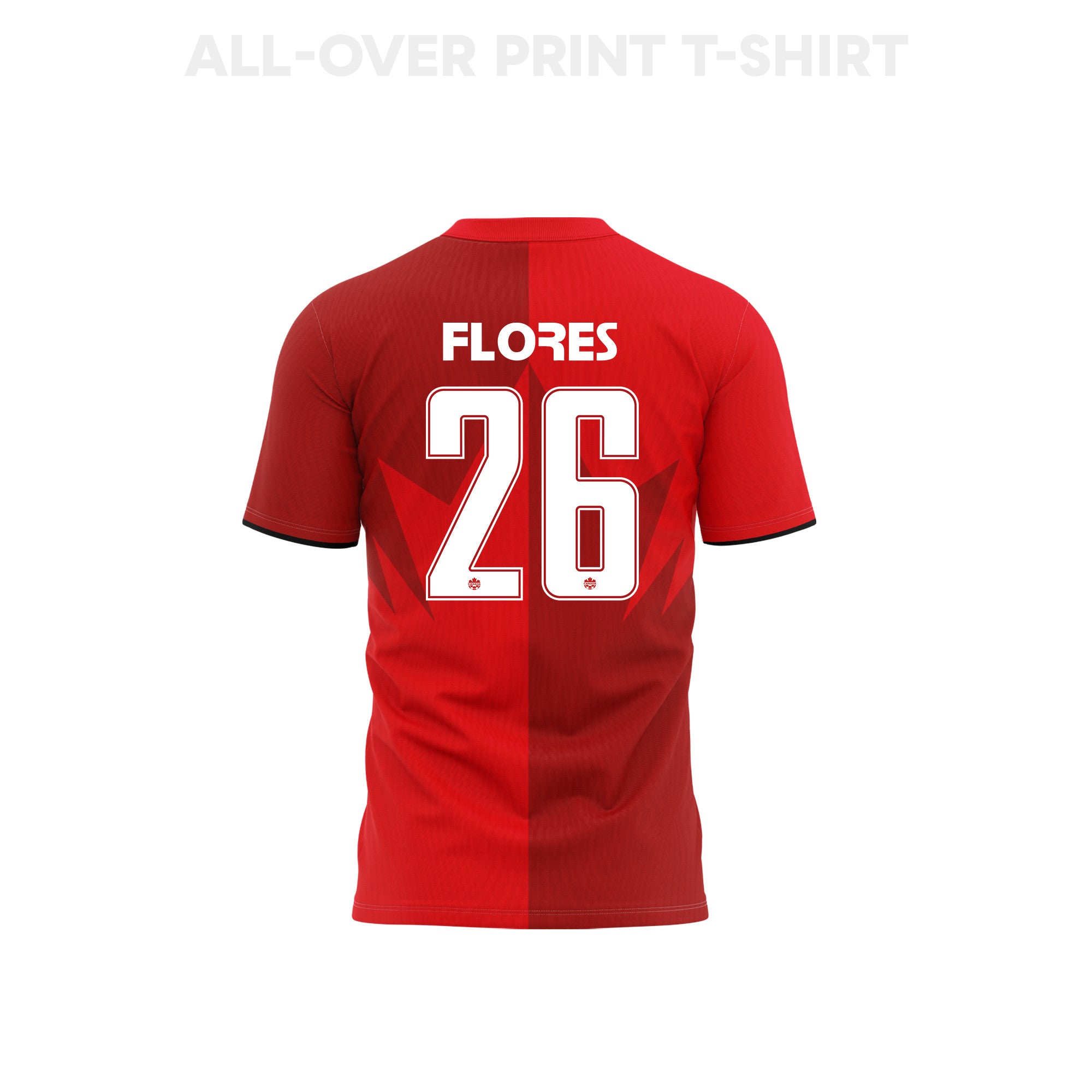 Marcelo Flores 26 Canada 2026 Home 3D T-Shirt Fully Printed – Unisex, Red