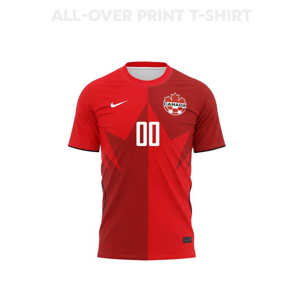 Canada 2026 Home 3D T-Shirt Fully Printed – Personalized – Unisex, Red