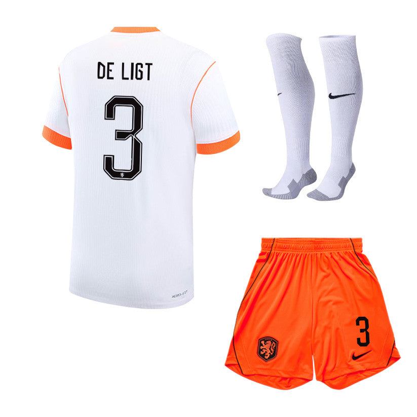 Matthijs de Ligt 3 Netherlands 2026 Away Men Kit Set – White