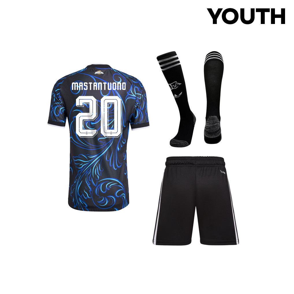Franco Mastantuono 20 Argentina 2026 YOUTH Away Kit Set – Black