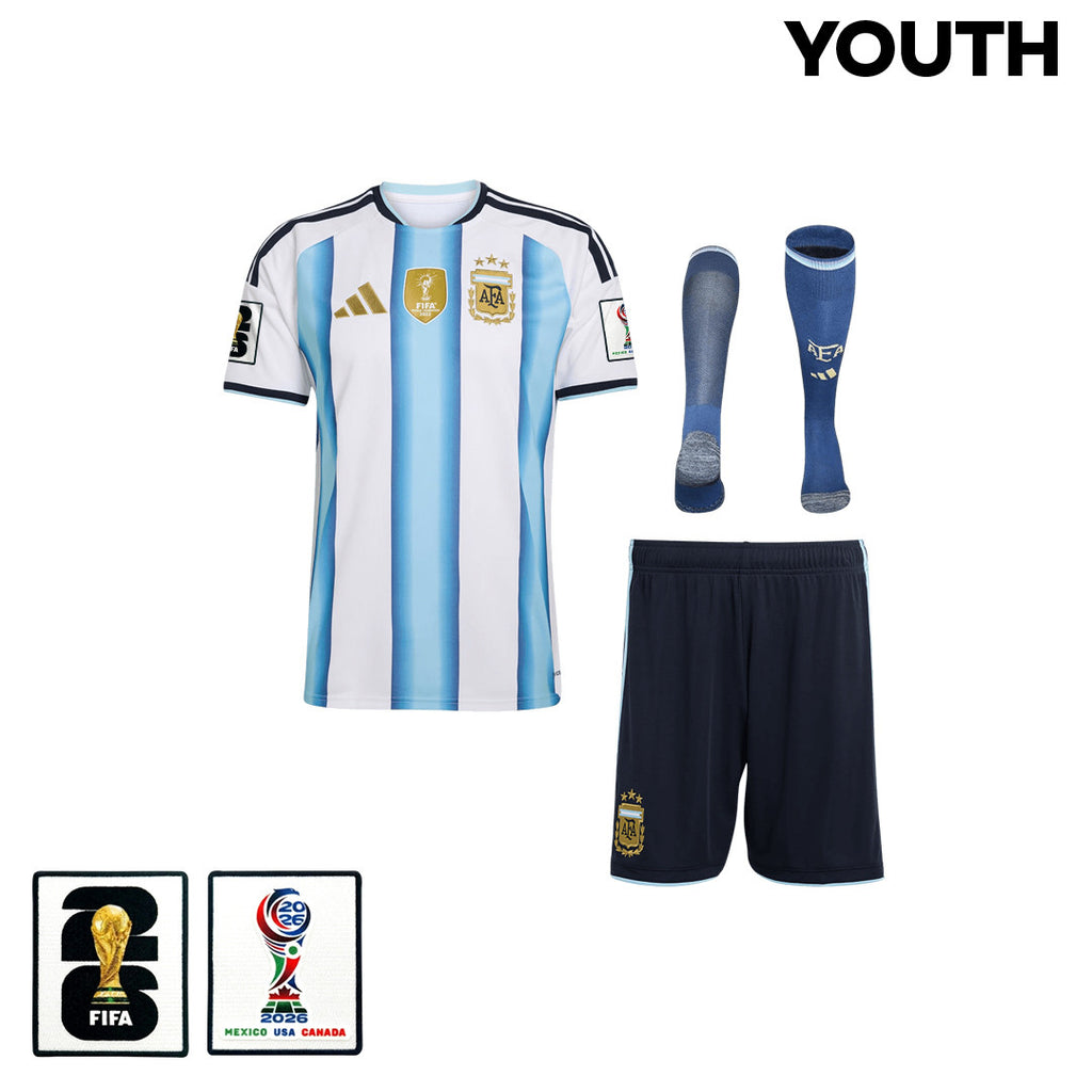 Argentina 2026 YOUTH Home Kit Set – White