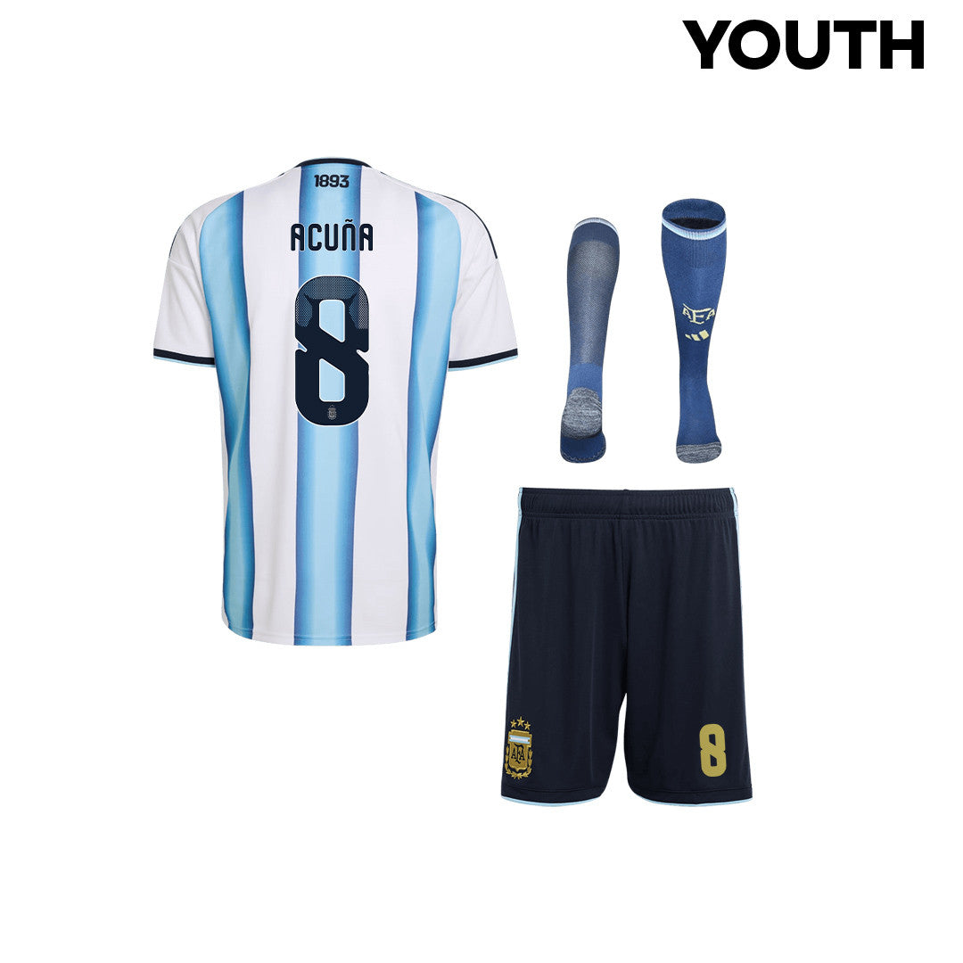 Marcos Acuña 8 Argentina 2026 YOUTH Home Kit Set – White