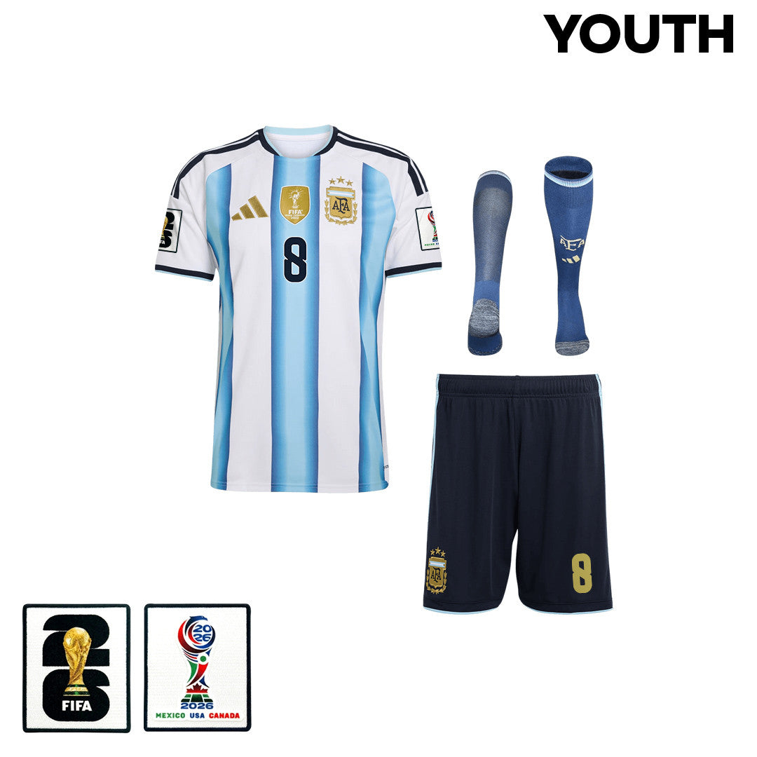 Marcos Acuña 8 Argentina 2026 YOUTH Home Kit Set – White