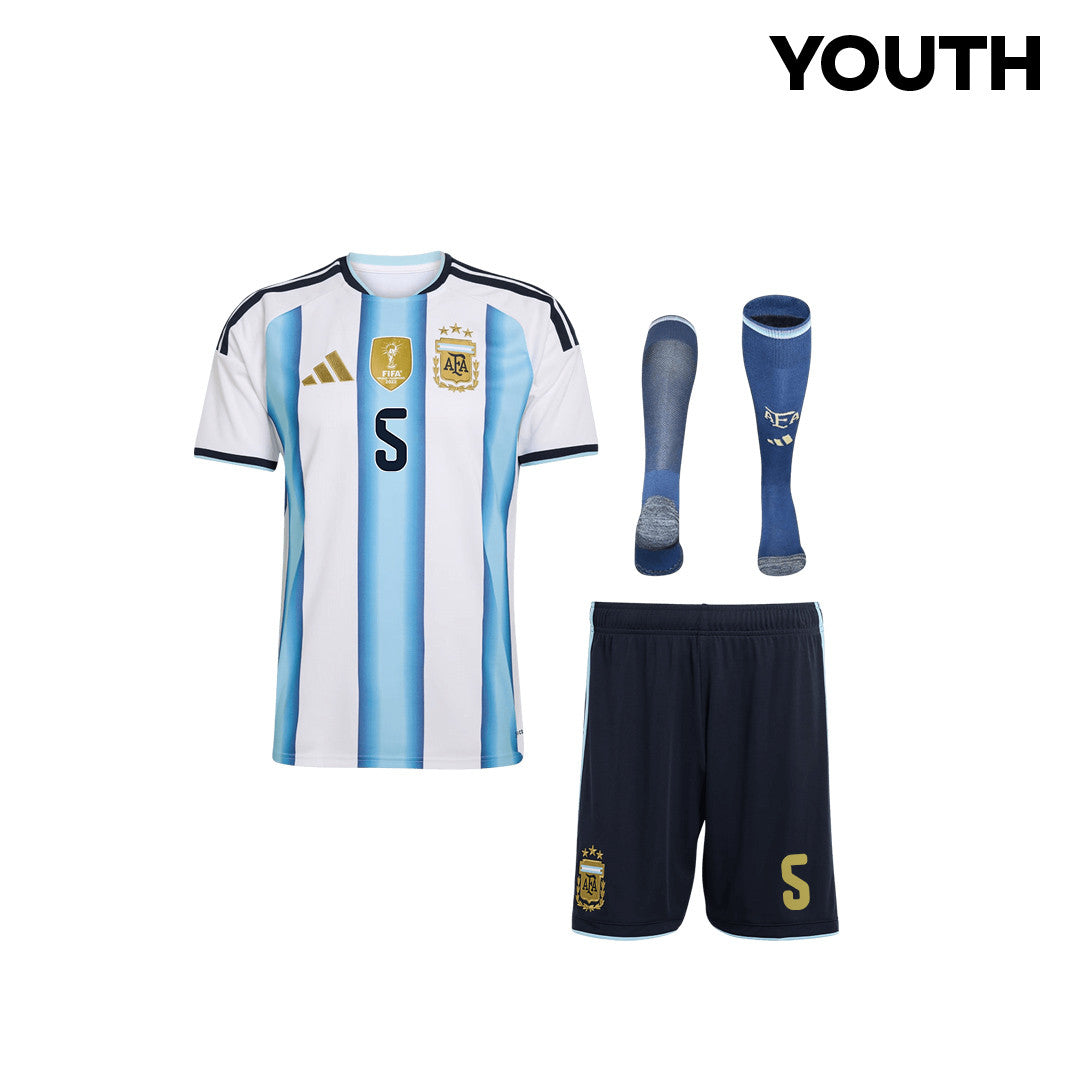 Leandro Paredes 5 Argentina 2026 YOUTH Home Kit Set – White