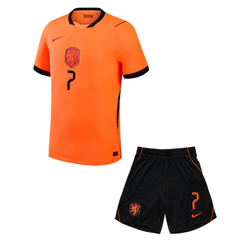 Xavi Simons 7 Netherlands 2026 Home Men Jersey & Shorts Set – Orange