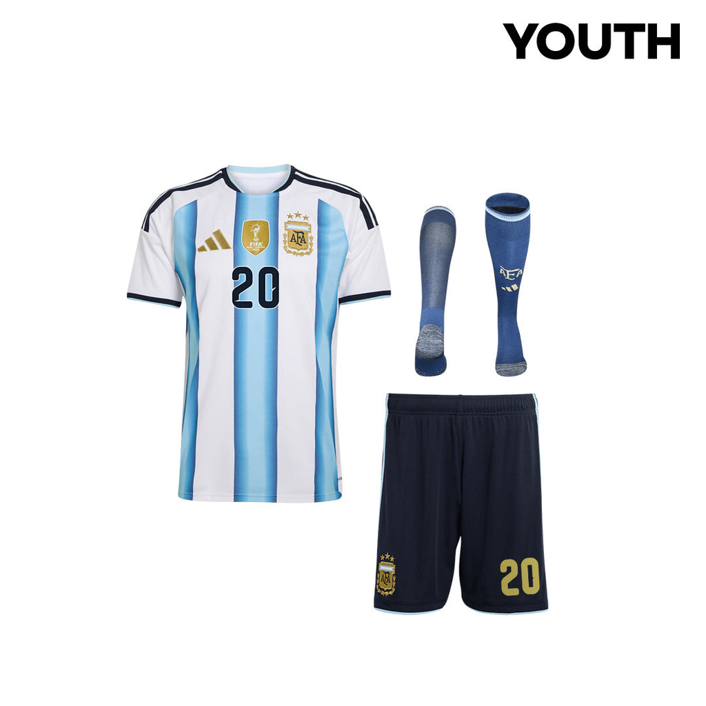 Franco Mastantuono 20 Argentina 2026 YOUTH Home Kit Set – White