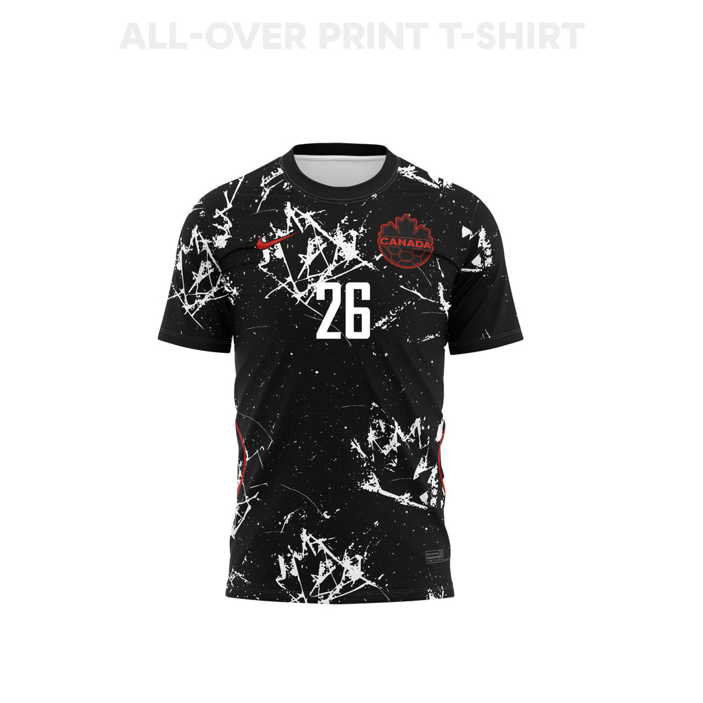 Marcelo Flores 26 Youth Canada 2026 Away 3D T-shirt Fully Printed – Black