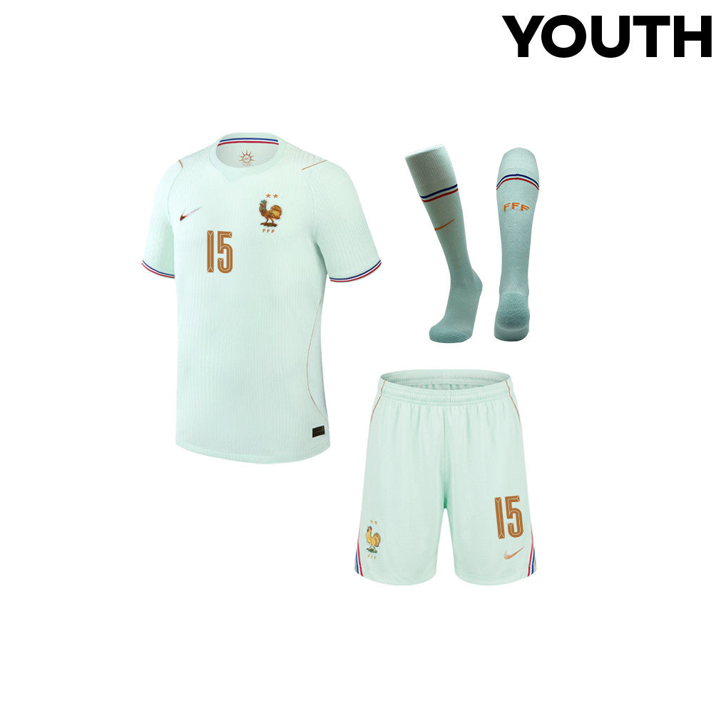 Ibrahima Konaté 15 France 2026 YOUTH Away Kit Set – Green