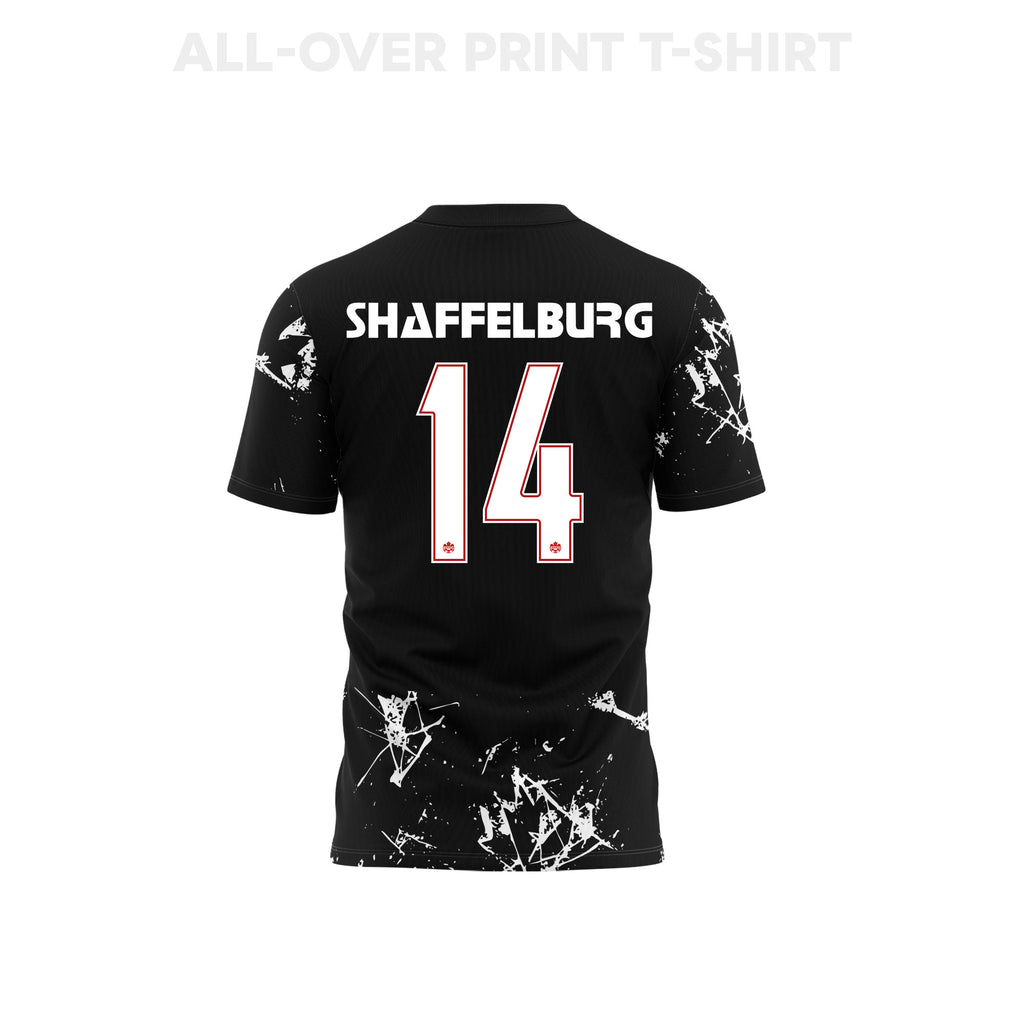 Jacob Shaffelburg 14 Youth Canada 2026 Away 3D T-shirt Fully Printed – Black