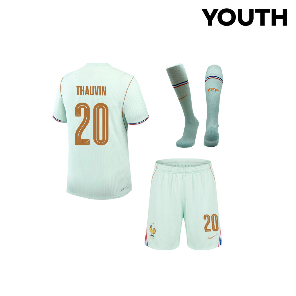 Florian Thauvin 20 France 2026 YOUTH Away Kit Set – Green