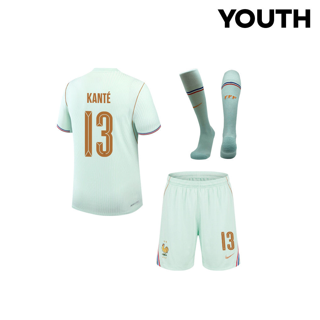 N'Golo Kanté 13 France 2026 YOUTH Away Kit Set – Green