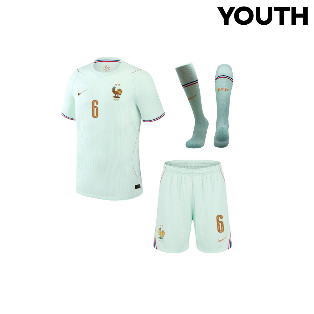 Khéphren Thuram 6 France 2026 YOUTH Away Kit Set – Green