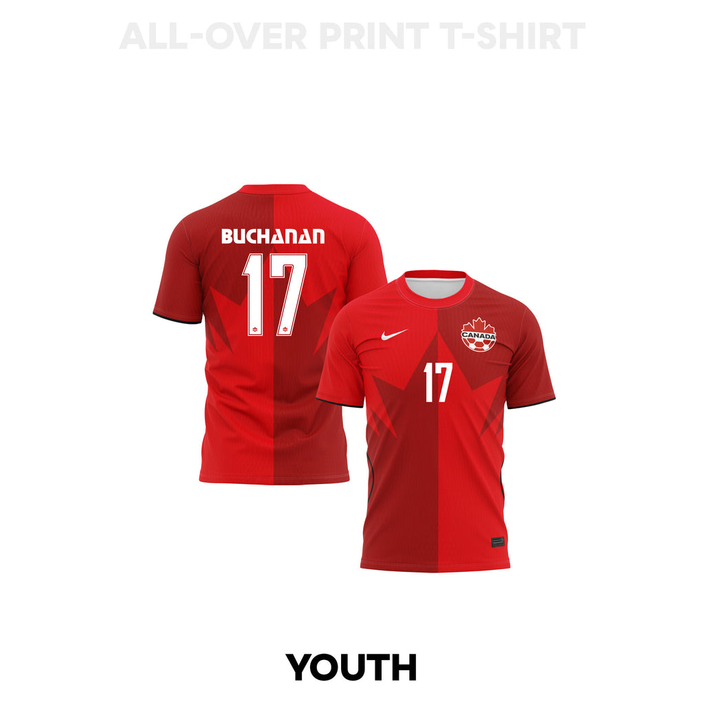 Kadeisha Buchanan 17 Youth Canada 2026 Home 3D T-shirt Fully Printed – Red