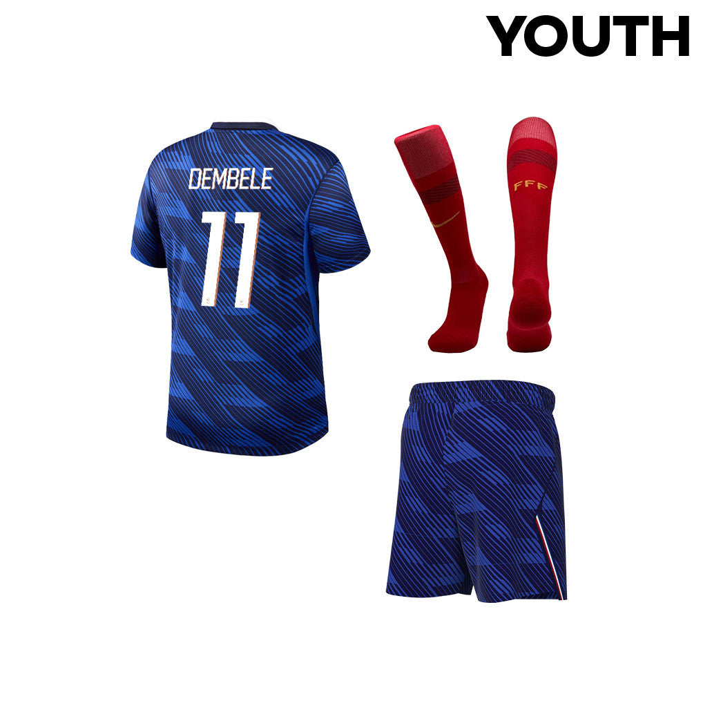 Ousmane Dembélé 11 France 2026 YOUTH Home Kit Set – Blue