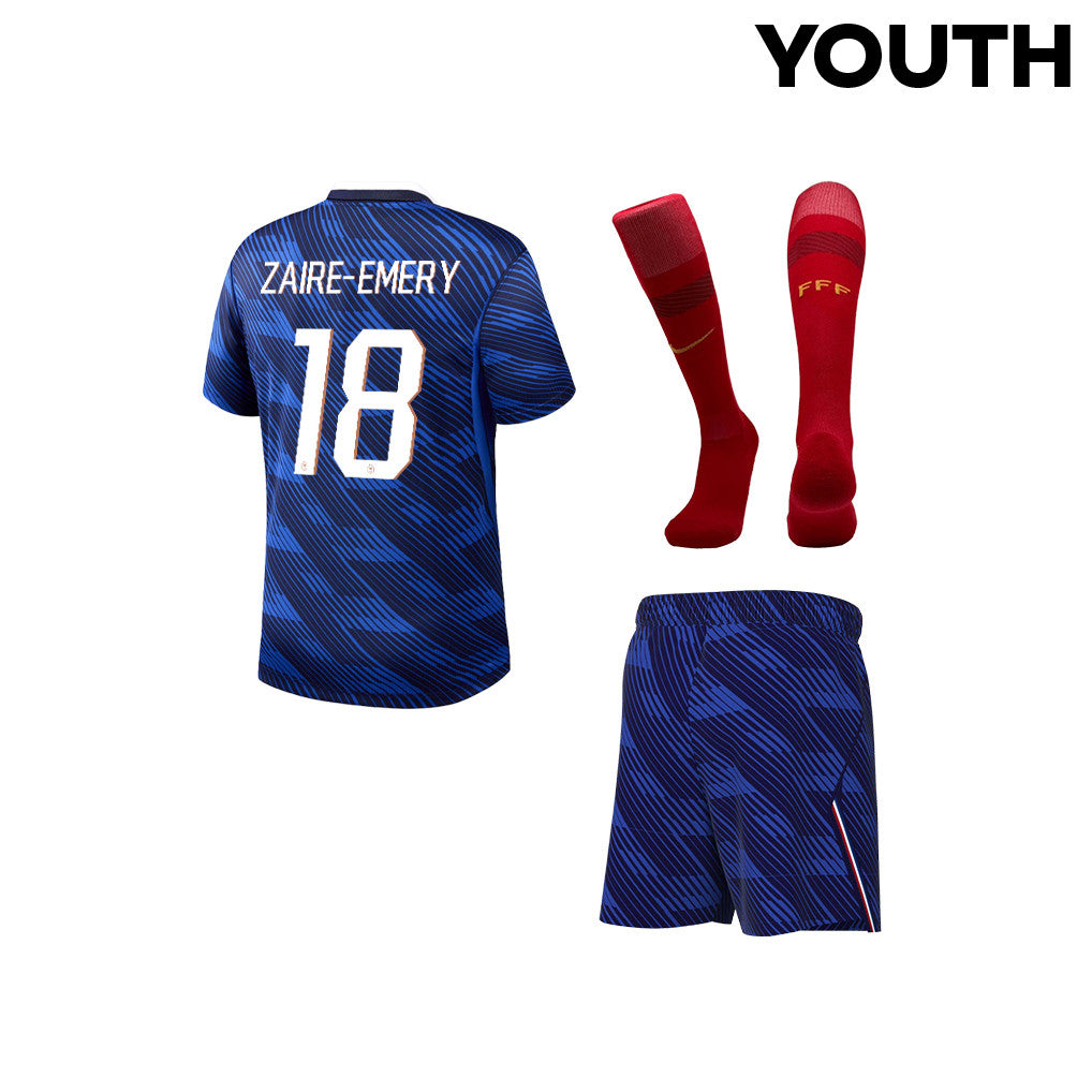 Warren Zaïre-Emery 18 France 2026 YOUTH Home Kit Set – Blue