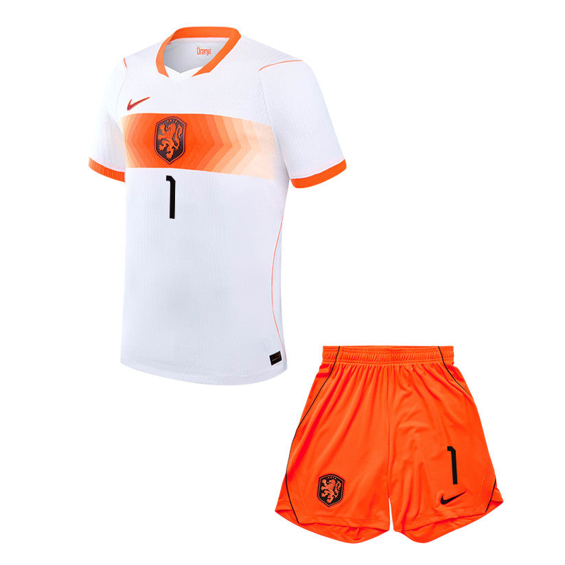 Bart Verbruggen 1 Netherlands 2026 Away Men Jersey & Shorts Set – White