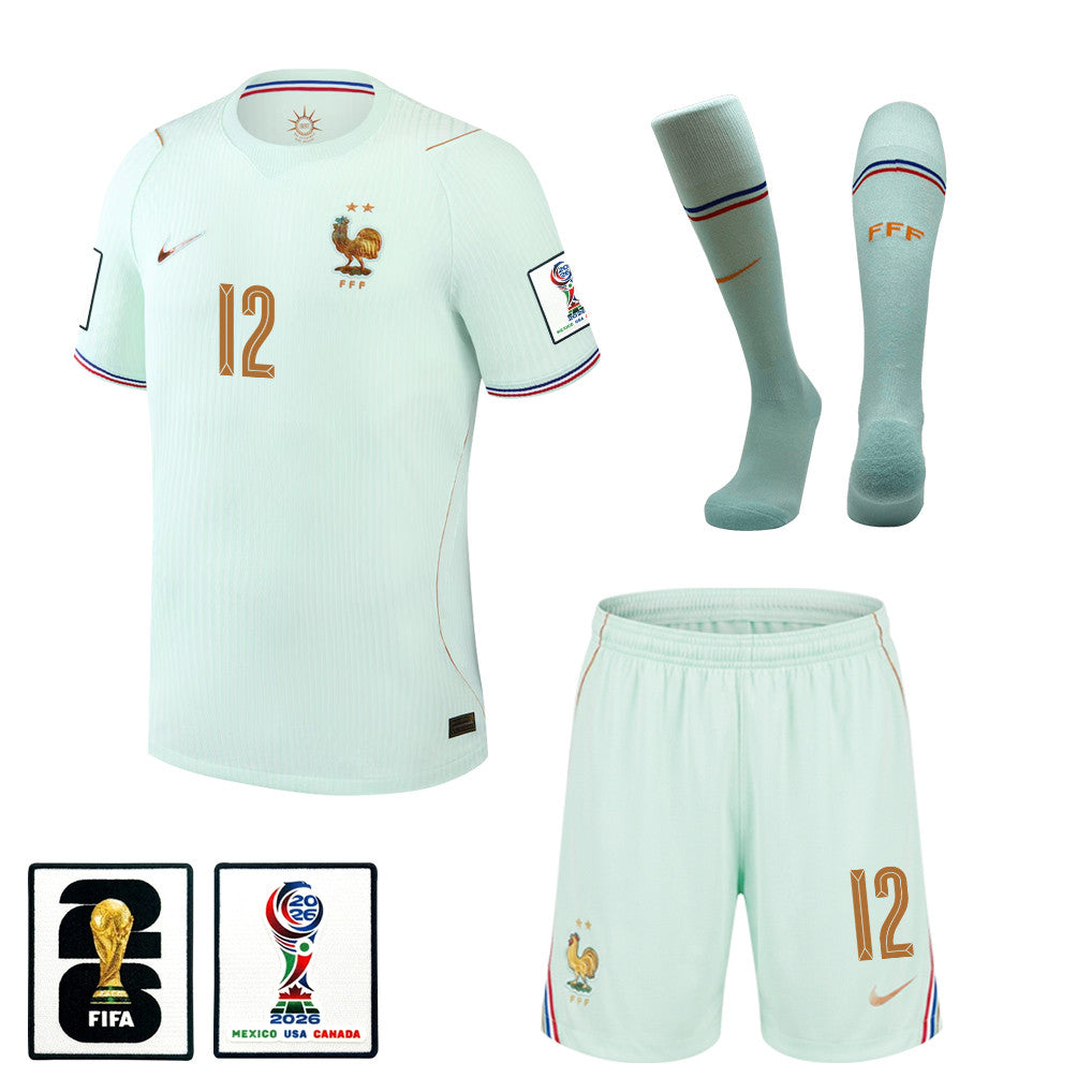 Maghnes Akliouche 12 France 2026 Away Men Kit Set – Green