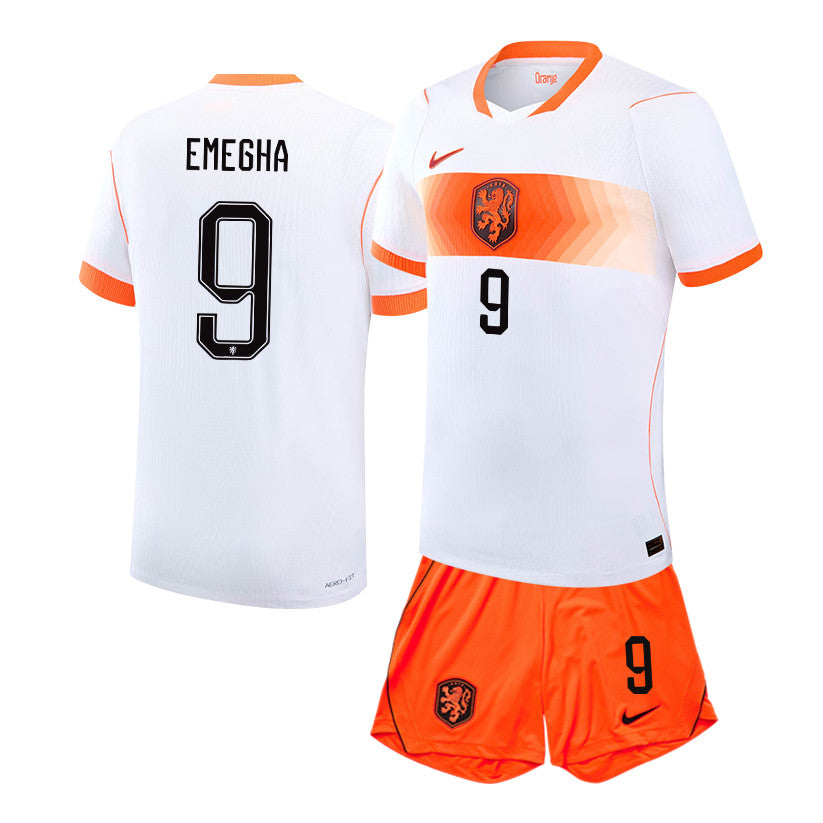 Emmanuel Emegha 9 Netherlands 2026 Away Men Jersey & Shorts Set – White