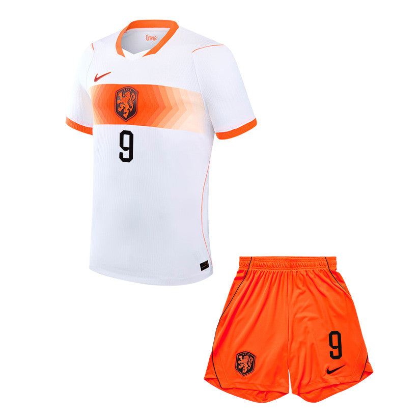 Wout Weghorst 9 Netherlands 2026 Away Men Jersey & Shorts Set – White