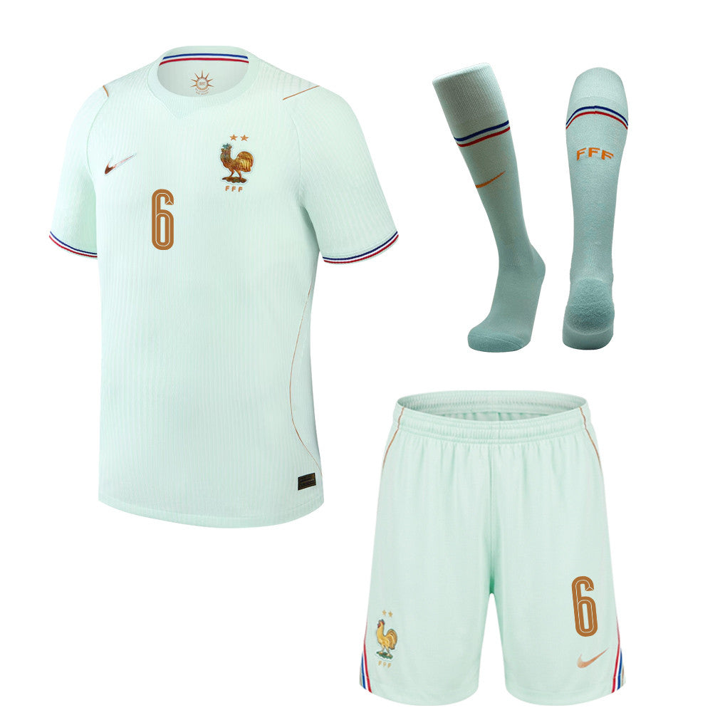 Eduardo Camavinga 6 France 2026 Away Men Kit Set – Green