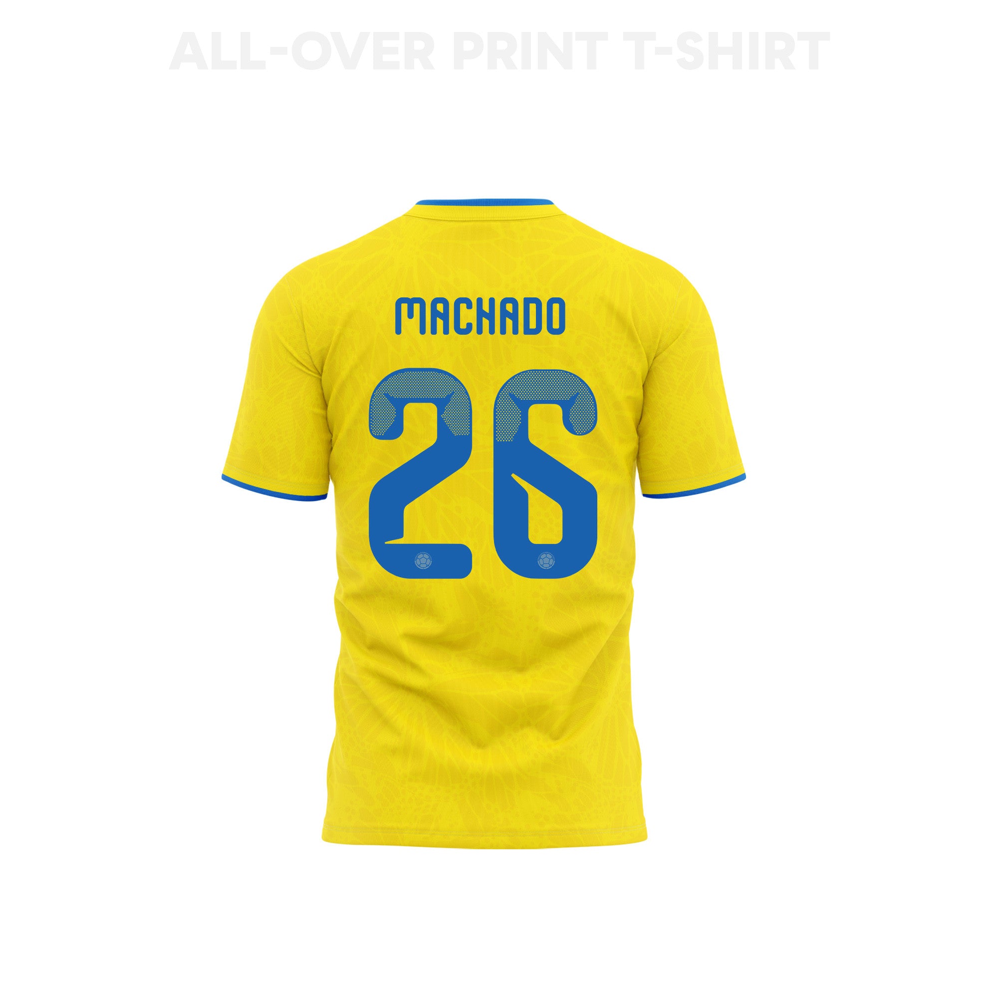 Deiver Machado 26 Colombia 2026 Home 3D T-Shirt Fully Printed – Unisex, Yellow