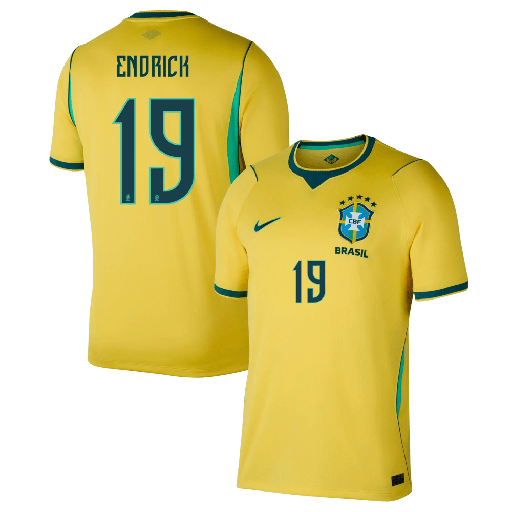 Endrick 19 Brazil National Team 2026 Home Jersey - Yellow, Men