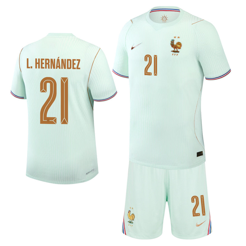 Lucas Hernández 21 France 2026 Away Men Jersey & Shorts Set – Green