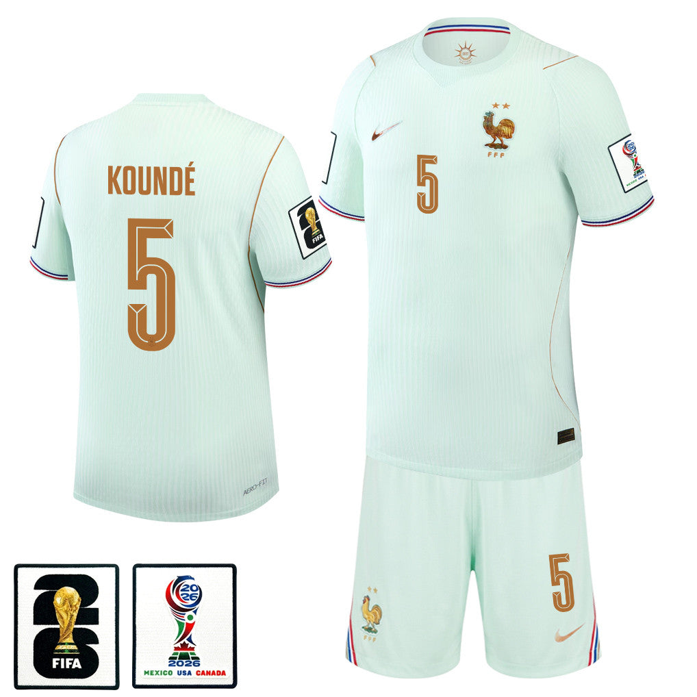 Jules Koundé 5 France 2026 Away Men Jersey & Shorts Set – Green