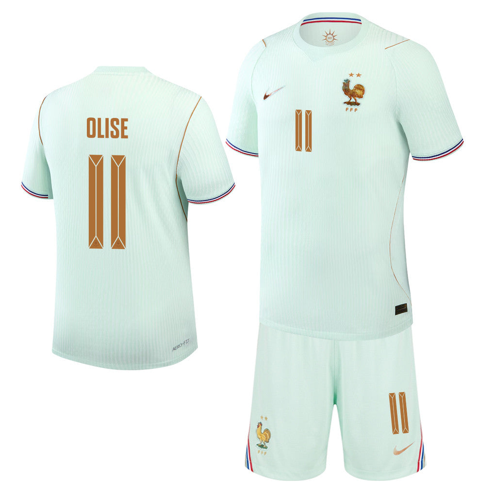 Michael Olise 11 France 2026 Away Men Jersey & Shorts Set – Green
