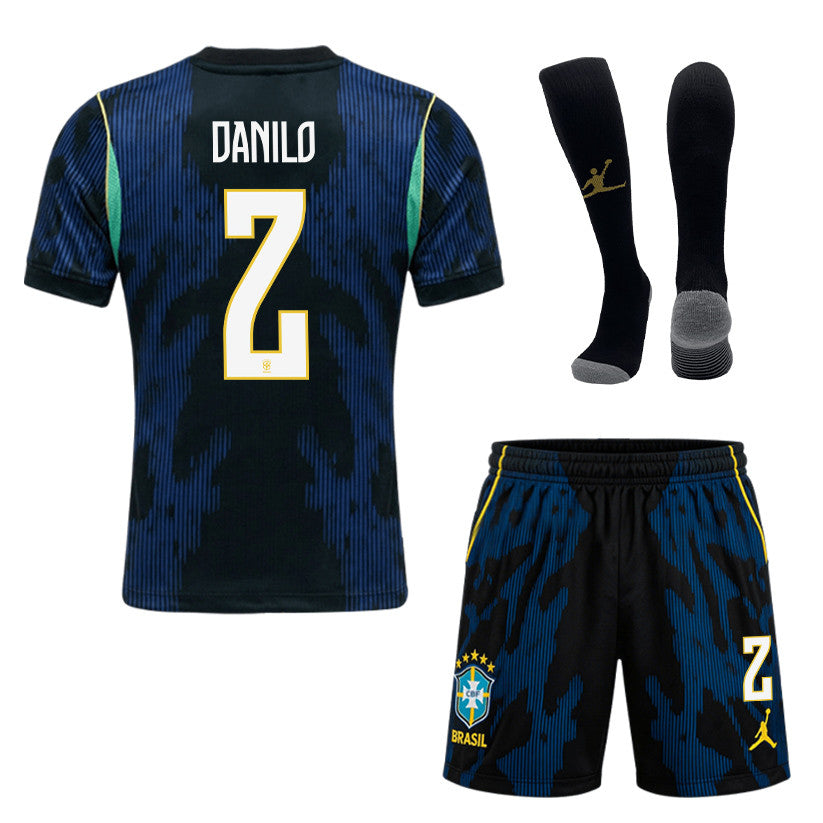 Danilo 2 Brazil 2026 Away Men Kit Set – Blue