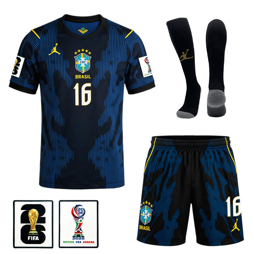 Caio Henrique 16 Brazil 2026 Away Men Kit Set – Blue