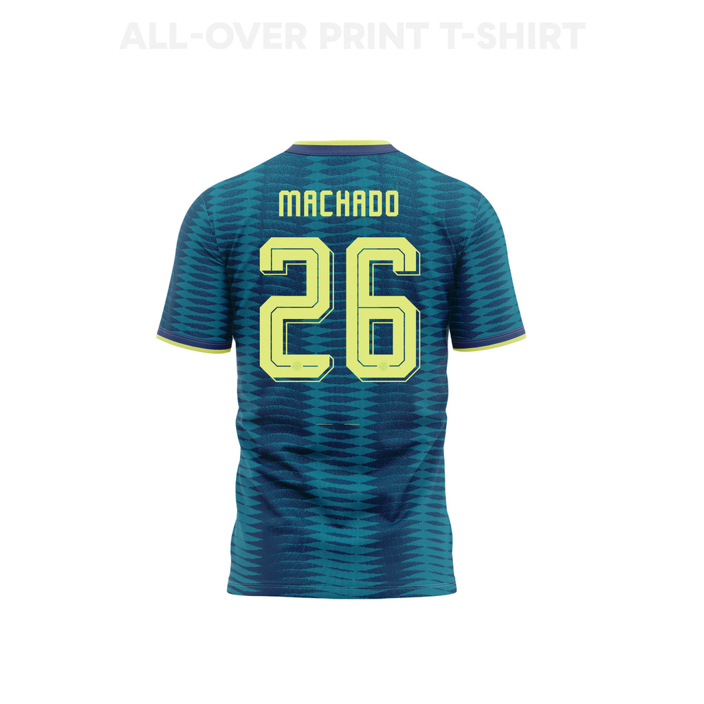 Deiver Machado 26 Youth Colombia 2026 Away 3D T-shirt Fully Printed – Turquoise