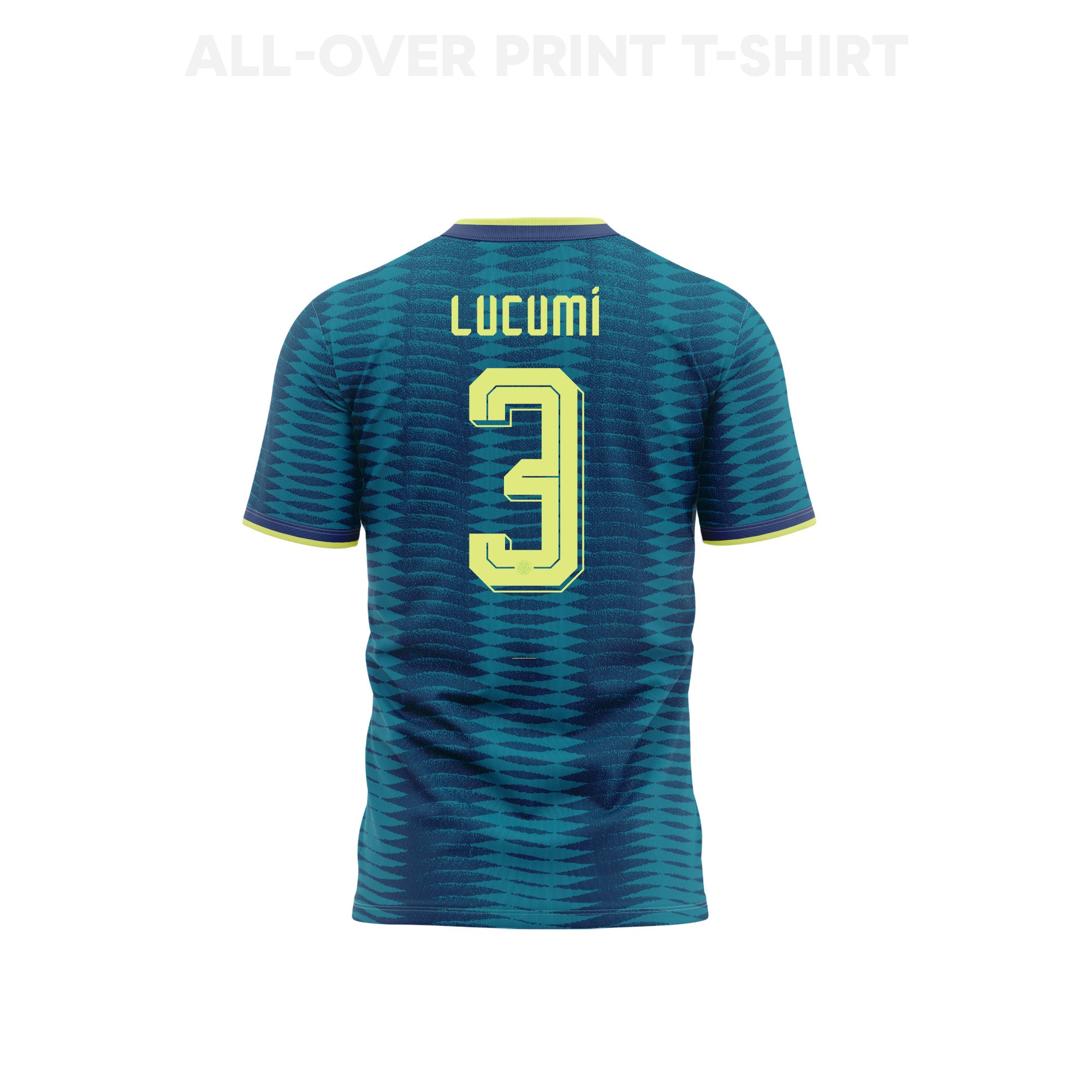 Jhon Lucumí 3 Youth Colombia 2026 Away 3D T-shirt Fully Printed – Turquoise