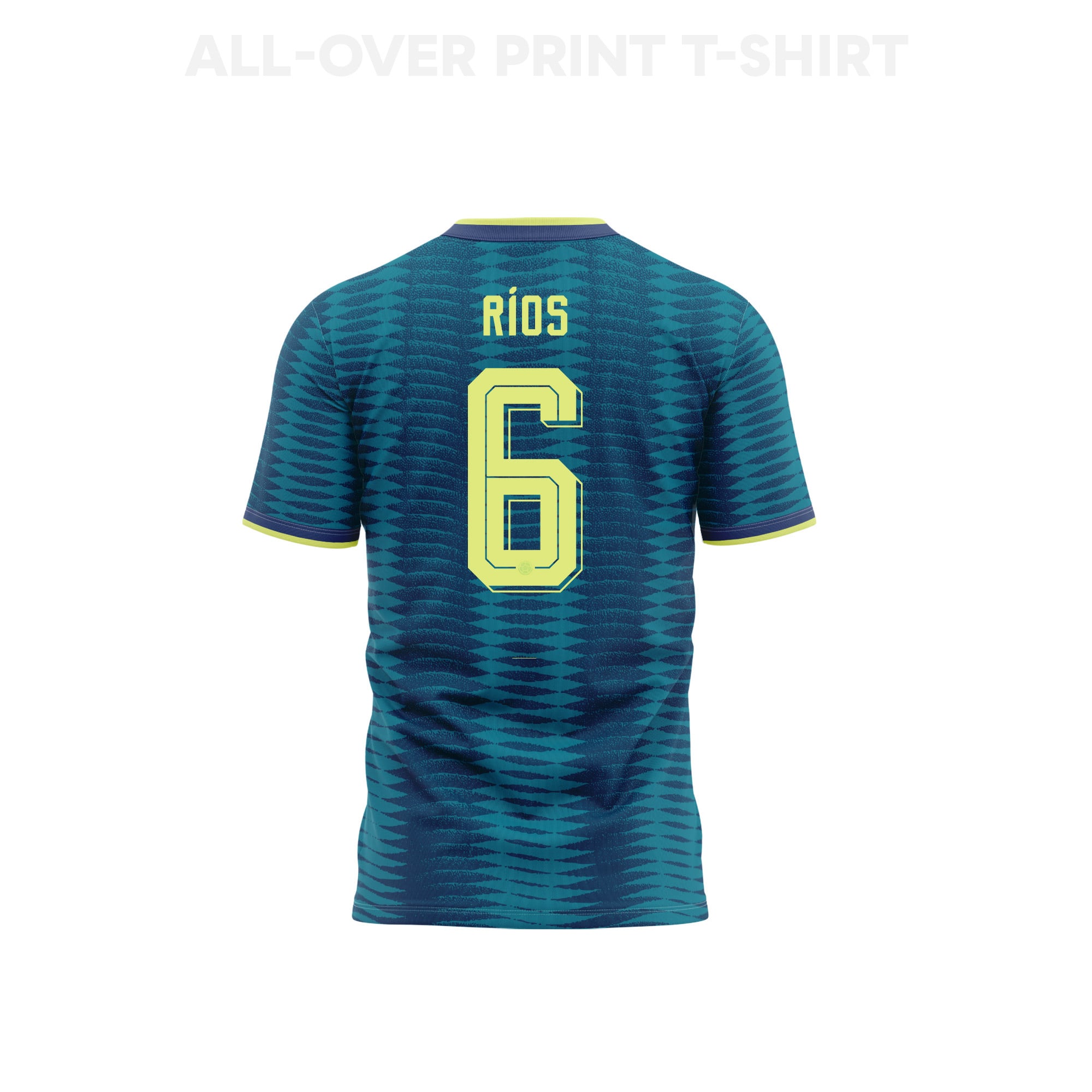 Richard Ríos 6 Youth Colombia 2026 Away 3D T-shirt Fully Printed – Turquoise