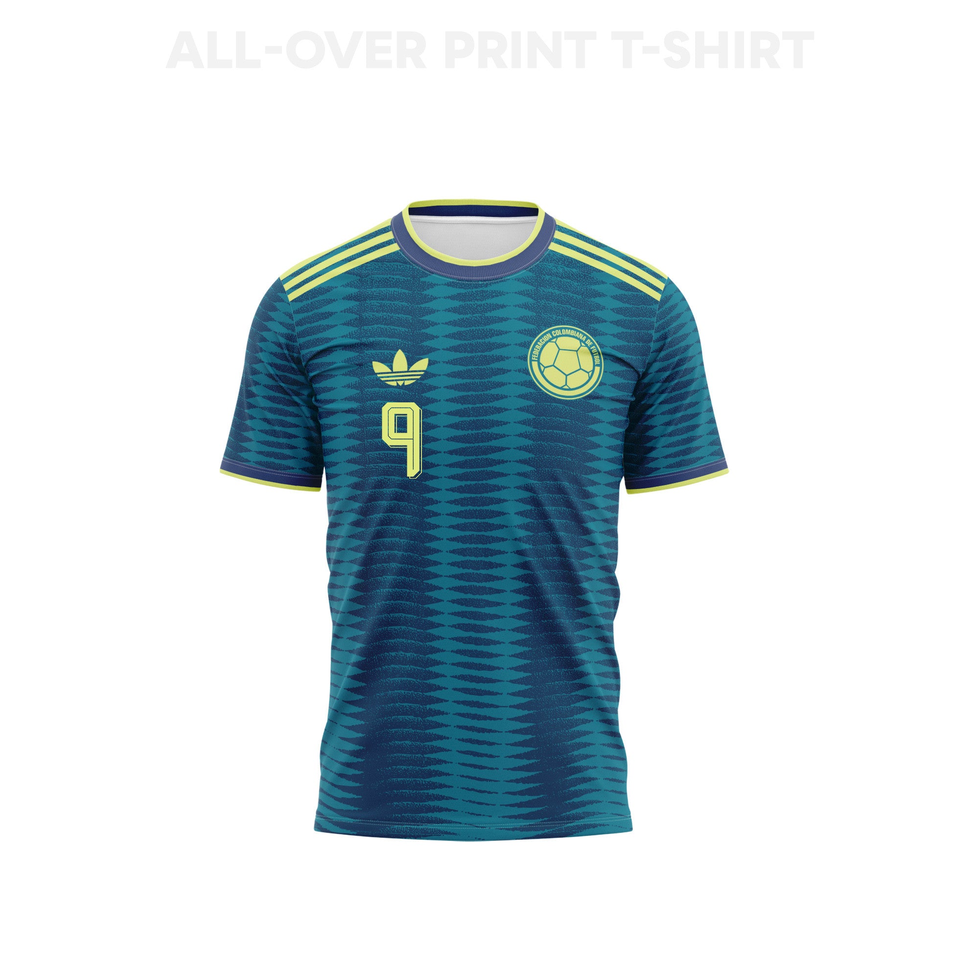 Rafael Borré 19 Youth Colombia 2026 Away 3D T-shirt Fully Printed – Turquoise