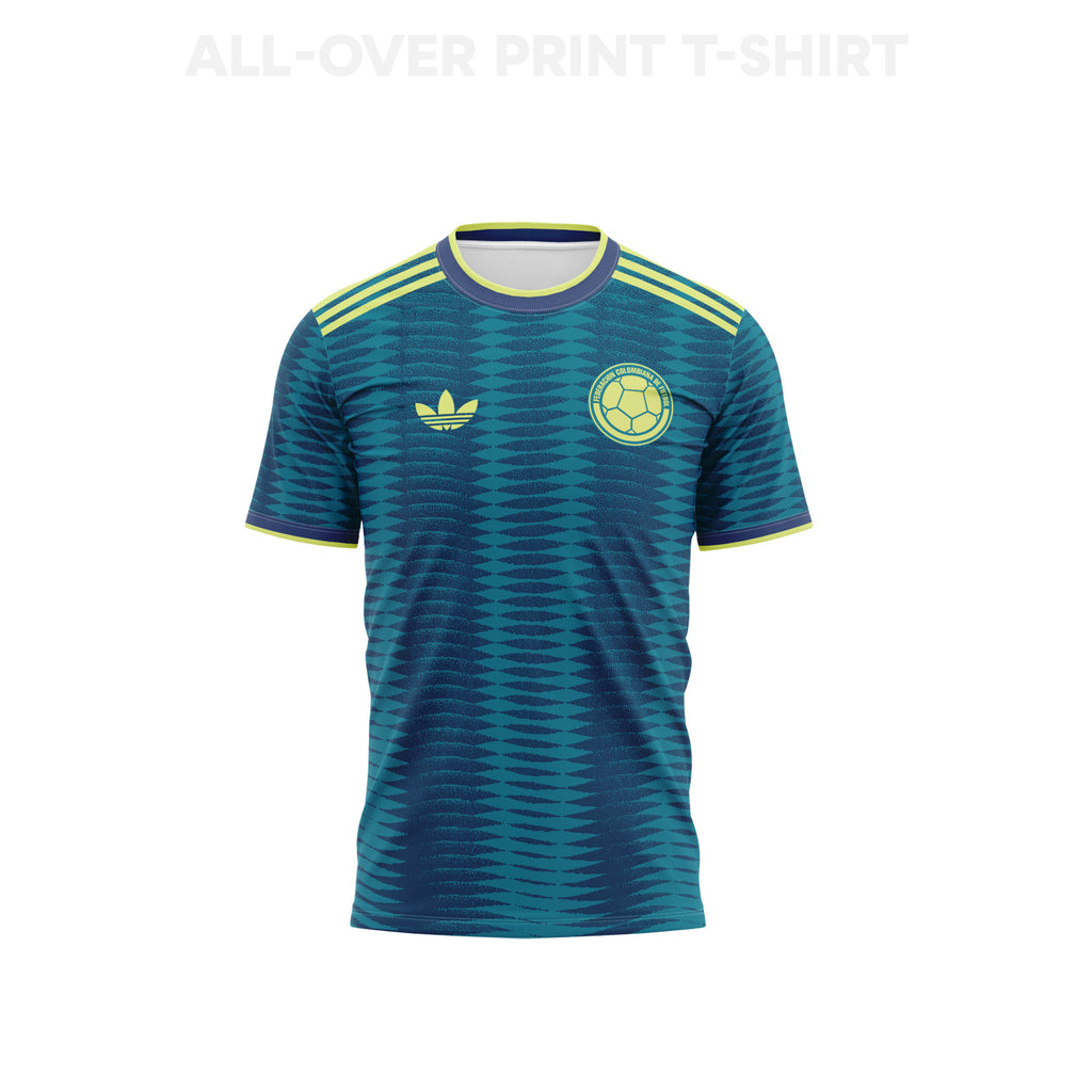 Colombia 2026 Youth Away 3D T-shirt Fully Printed – Turquoise