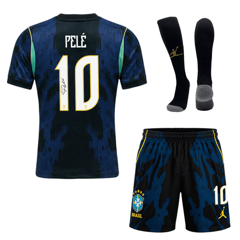Pelé 10 Brazil 2026 Away Men Kit Set – Blue