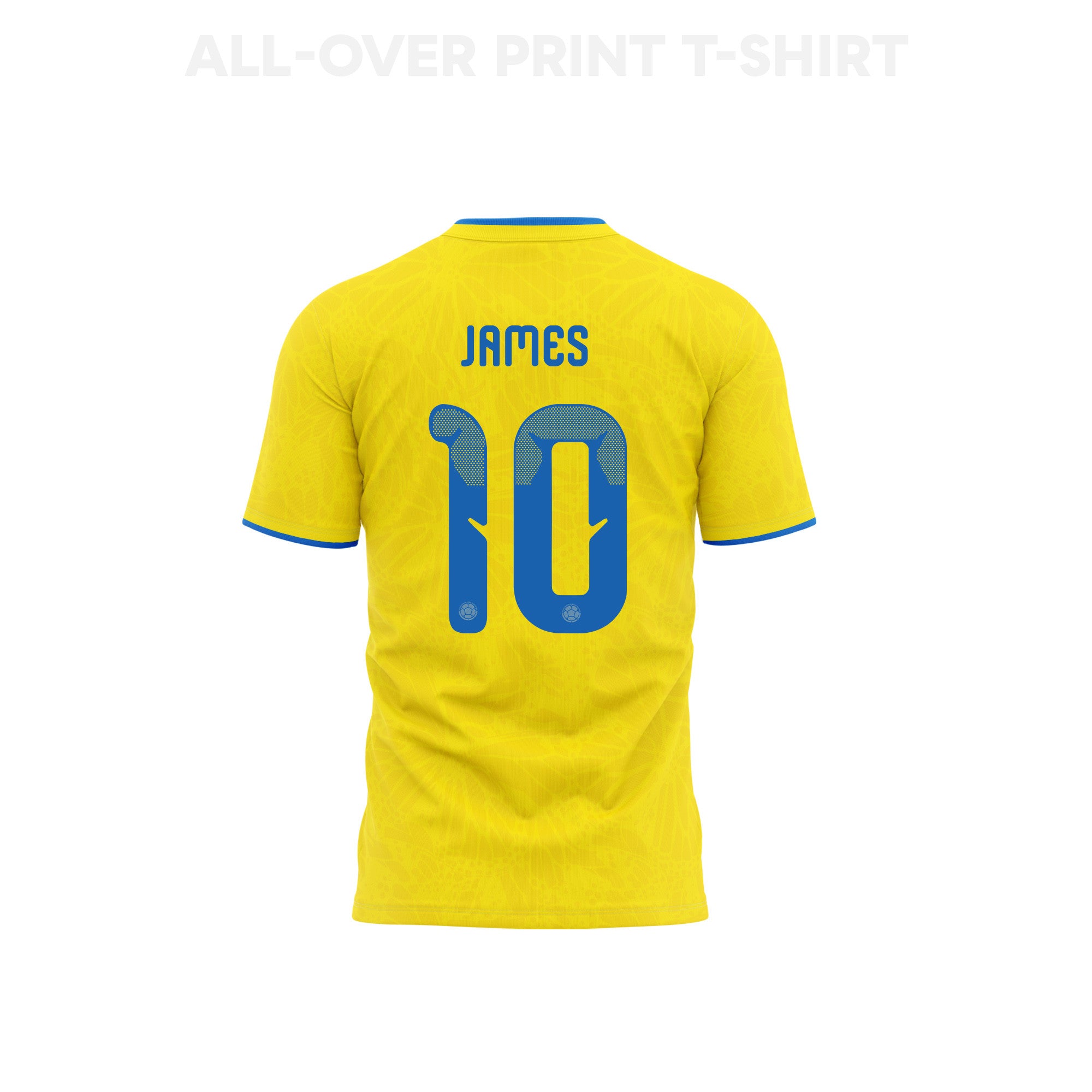 James Rodriguez 10 Youth Colombia 2026 Home 3D T-shirt Fully Printed – Yellow